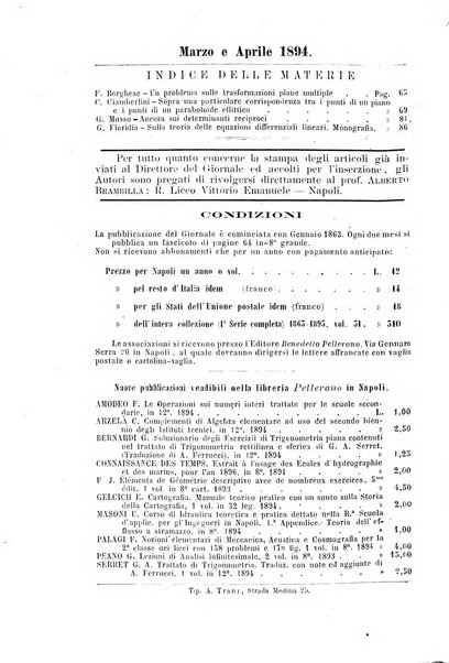 Giornale di matematiche di Battaglini