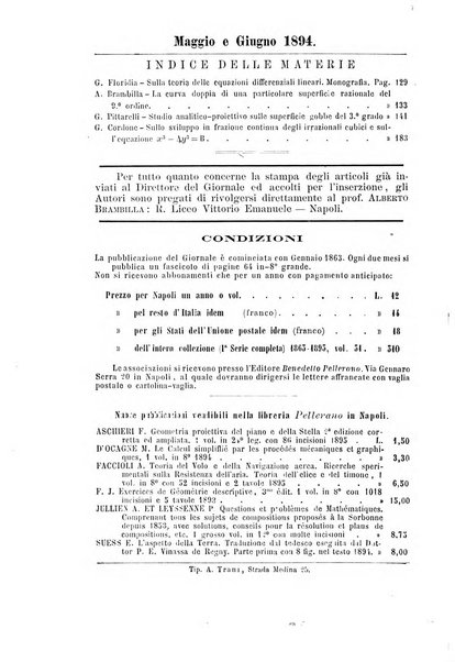 Giornale di matematiche di Battaglini