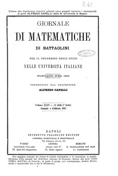 Giornale di matematiche di Battaglini