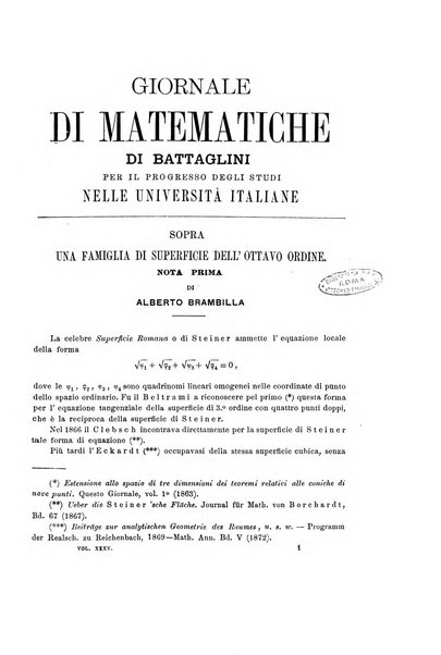 Giornale di matematiche di Battaglini