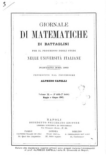 Giornale di matematiche di Battaglini