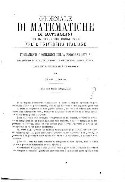 Giornale di matematiche di Battaglini