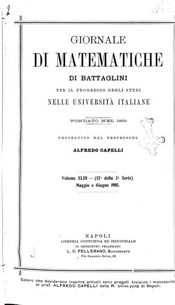 Giornale di matematiche di Battaglini