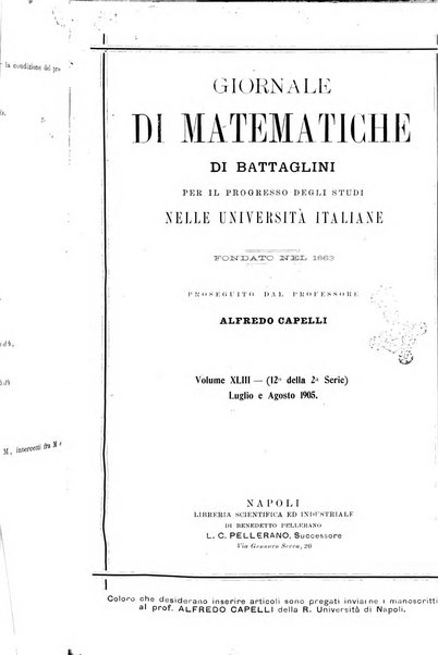 Giornale di matematiche di Battaglini