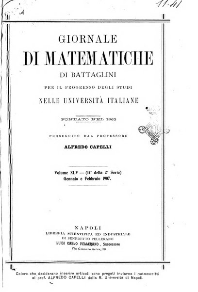 Giornale di matematiche di Battaglini