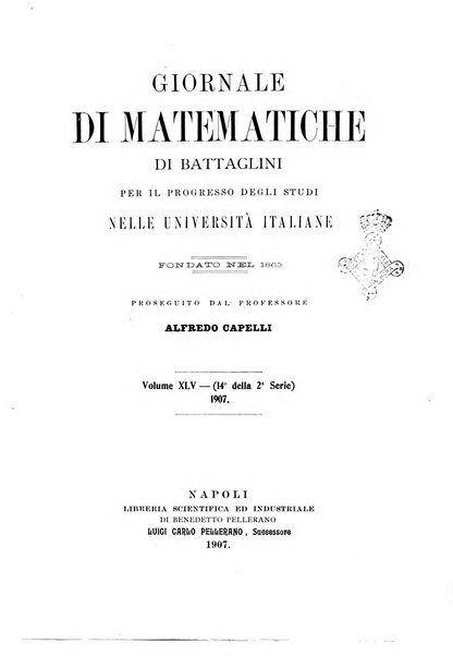 Giornale di matematiche di Battaglini