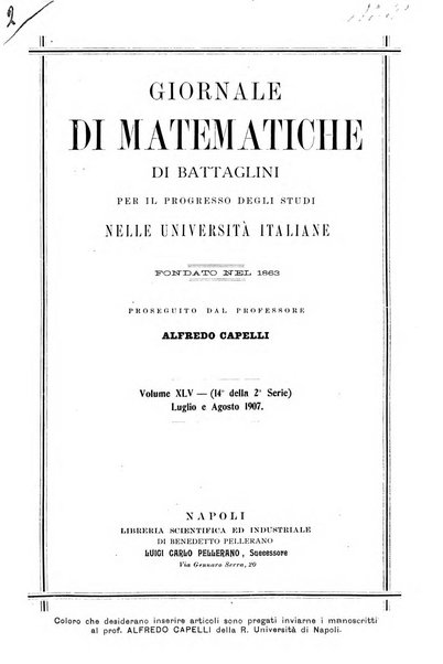 Giornale di matematiche di Battaglini