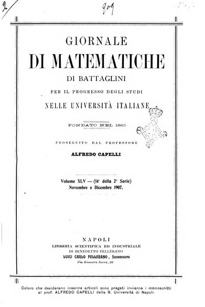 Giornale di matematiche di Battaglini