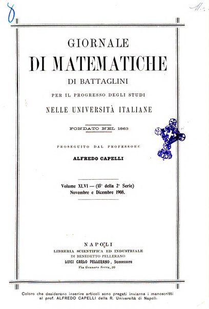 Giornale di matematiche di Battaglini