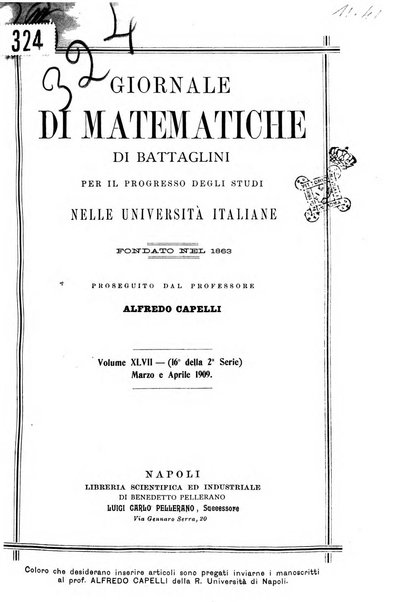 Giornale di matematiche di Battaglini