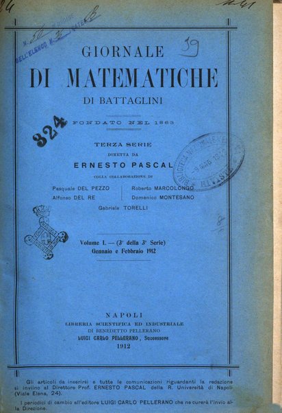 Giornale di matematiche di Battaglini