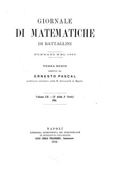 Giornale di matematiche di Battaglini