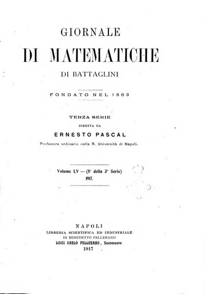 Giornale di matematiche di Battaglini