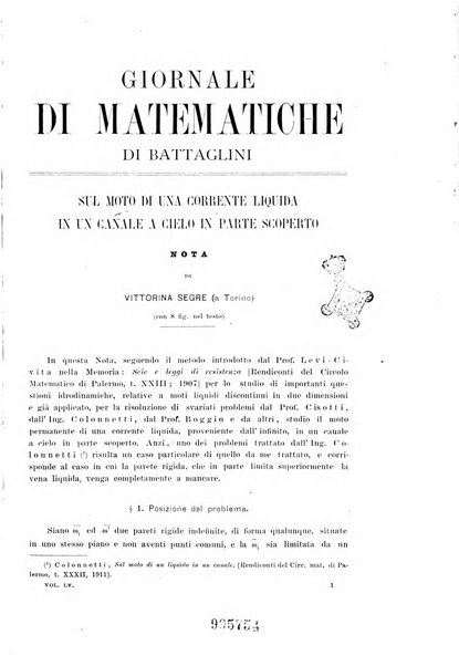 Giornale di matematiche di Battaglini