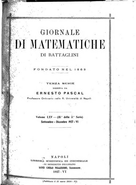 Giornale di matematiche di Battaglini