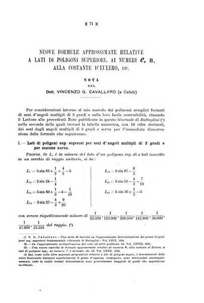 Giornale di matematiche di Battaglini