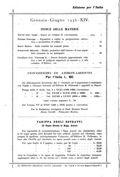 Giornale di matematiche di Battaglini