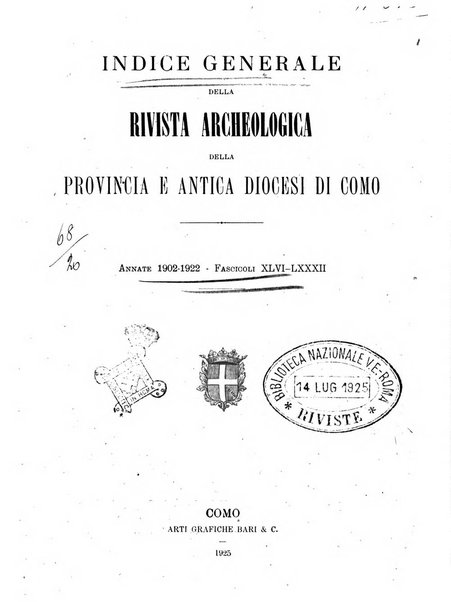 Rivista archeologica della provincia e antica diocesi di Como