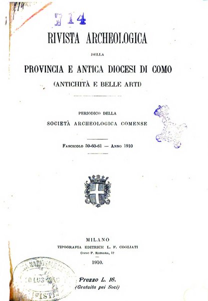 Rivista archeologica della provincia e antica diocesi di Como