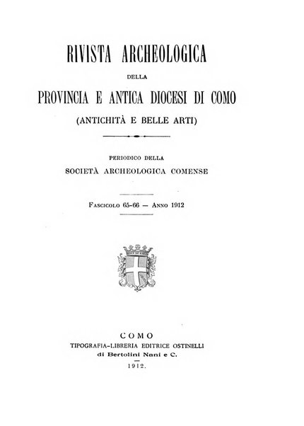 Rivista archeologica della provincia e antica diocesi di Como