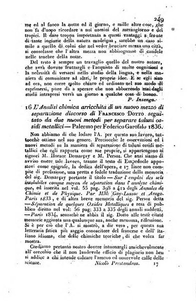 Giornale di scienze, lettere e arti per la Sicilia