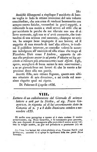 Giornale di scienze, lettere e arti per la Sicilia