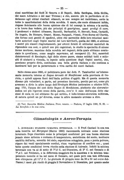 L'idrologia e la climatologia periodico bimestrale dell'Associazione medica italiana d'idrologia e climatologia