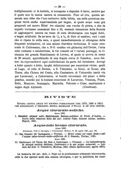 L'idrologia e la climatologia periodico bimestrale dell'Associazione medica italiana d'idrologia e climatologia