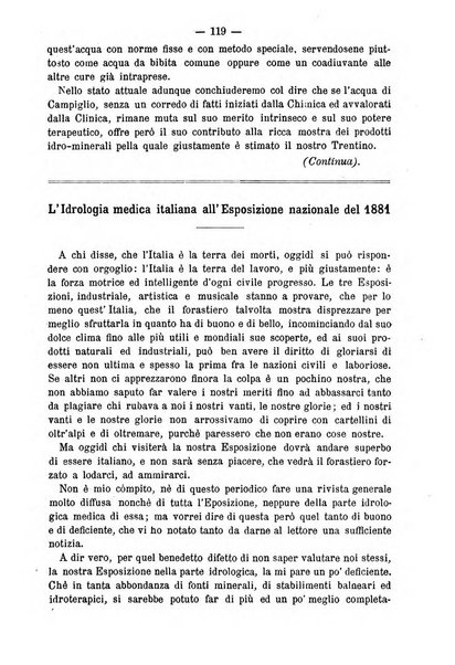 L'idrologia e la climatologia periodico bimestrale dell'Associazione medica italiana d'idrologia e climatologia