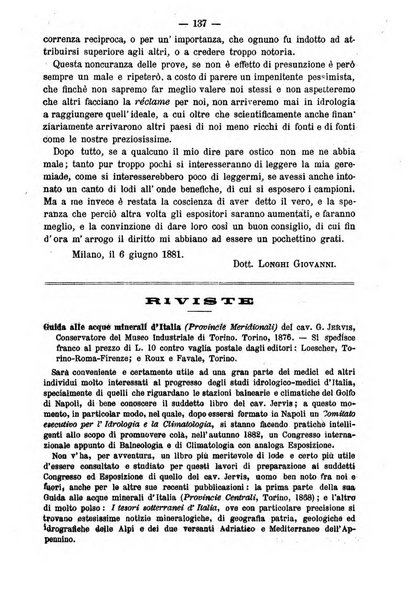 L'idrologia e la climatologia periodico bimestrale dell'Associazione medica italiana d'idrologia e climatologia