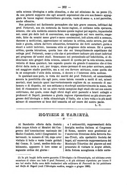 L'idrologia e la climatologia periodico bimestrale dell'Associazione medica italiana d'idrologia e climatologia