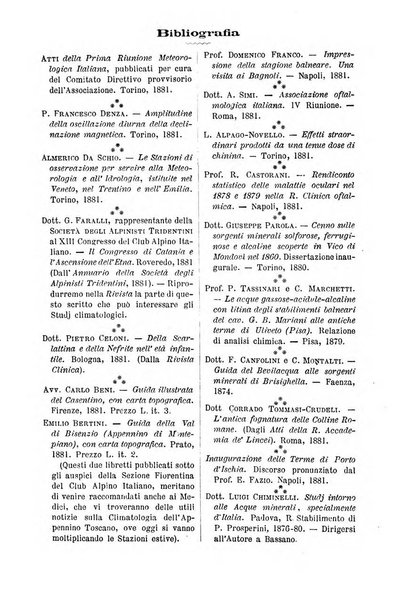 L'idrologia e la climatologia periodico bimestrale dell'Associazione medica italiana d'idrologia e climatologia