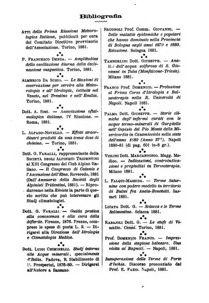 L'idrologia e la climatologia periodico bimestrale dell'Associazione medica italiana d'idrologia e climatologia