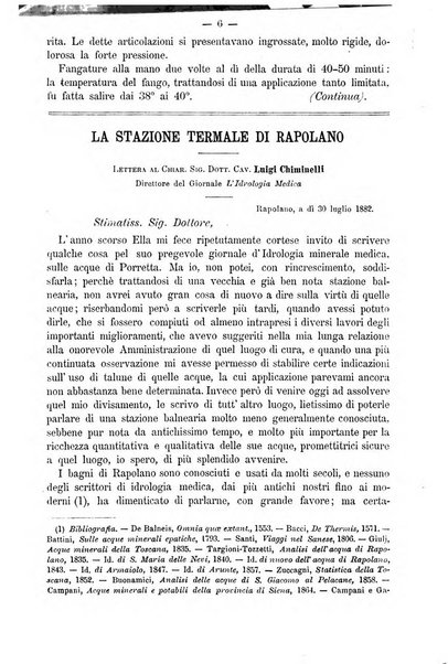 L'idrologia e la climatologia periodico bimestrale dell'Associazione medica italiana d'idrologia e climatologia