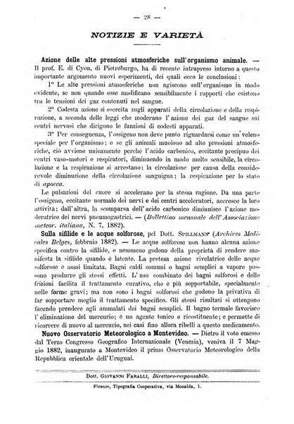 L'idrologia e la climatologia periodico bimestrale dell'Associazione medica italiana d'idrologia e climatologia