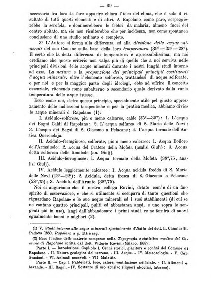 L'idrologia e la climatologia periodico bimestrale dell'Associazione medica italiana d'idrologia e climatologia