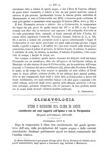 L'idrologia e la climatologia periodico bimestrale dell'Associazione medica italiana d'idrologia e climatologia