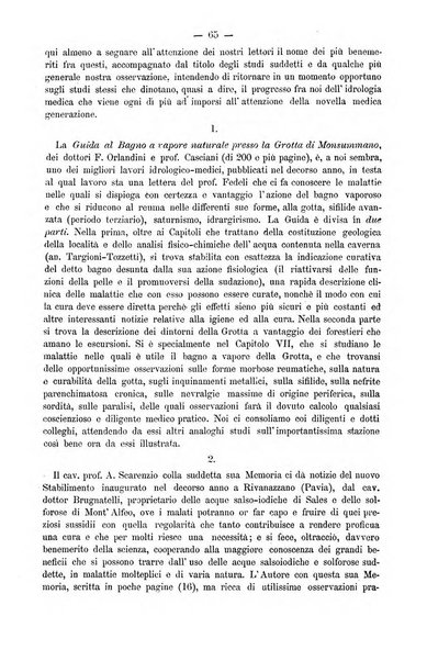 L'idrologia e la climatologia periodico bimestrale dell'Associazione medica italiana d'idrologia e climatologia