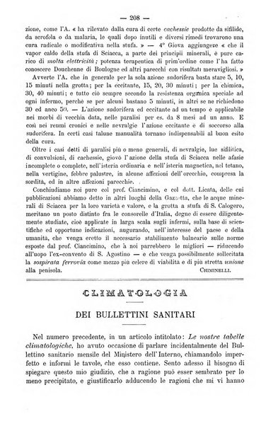 L'idrologia e la climatologia periodico bimestrale dell'Associazione medica italiana d'idrologia e climatologia