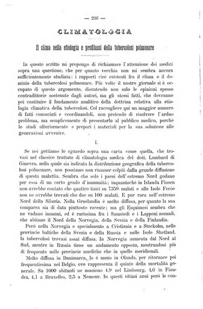 L'idrologia e la climatologia periodico bimestrale dell'Associazione medica italiana d'idrologia e climatologia