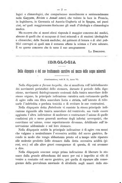 L'idrologia e la climatologia periodico bimestrale dell'Associazione medica italiana d'idrologia e climatologia