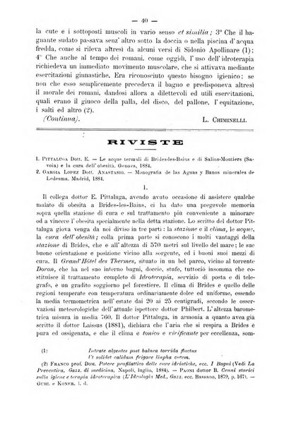 L'idrologia e la climatologia periodico bimestrale dell'Associazione medica italiana d'idrologia e climatologia