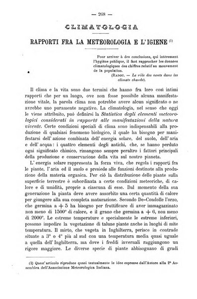 L'idrologia e la climatologia periodico bimestrale dell'Associazione medica italiana d'idrologia e climatologia