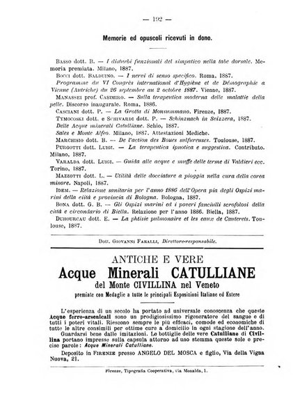 L'idrologia e la climatologia periodico bimestrale dell'Associazione medica italiana d'idrologia e climatologia