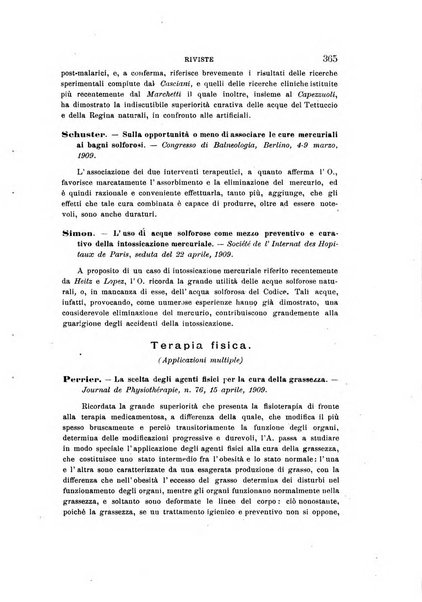 L'idrologia, la climatologia e la terapia fisica periodico mensile dell'Associazione medica italiana d'idrologia, climatologia e terapia fisica