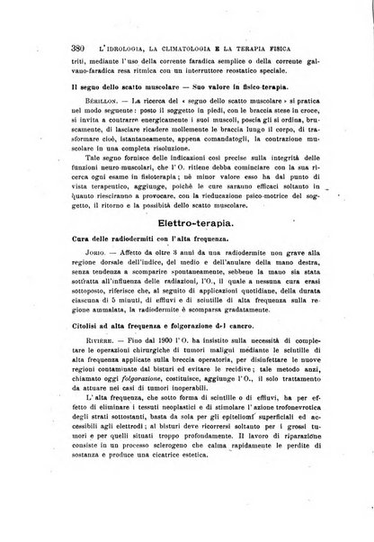 L'idrologia, la climatologia e la terapia fisica periodico mensile dell'Associazione medica italiana d'idrologia, climatologia e terapia fisica