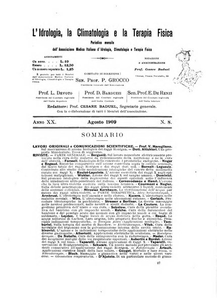 L'idrologia, la climatologia e la terapia fisica periodico mensile dell'Associazione medica italiana d'idrologia, climatologia e terapia fisica