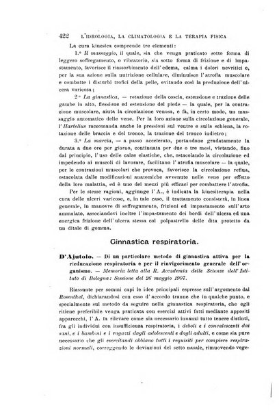 L'idrologia, la climatologia e la terapia fisica periodico mensile dell'Associazione medica italiana d'idrologia, climatologia e terapia fisica