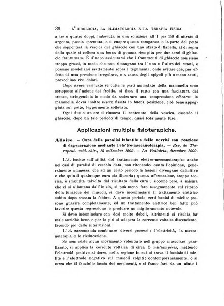 L'idrologia, la climatologia e la terapia fisica periodico mensile dell'Associazione medica italiana d'idrologia, climatologia e terapia fisica