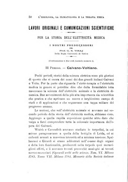 L'idrologia, la climatologia e la terapia fisica periodico mensile dell'Associazione medica italiana d'idrologia, climatologia e terapia fisica